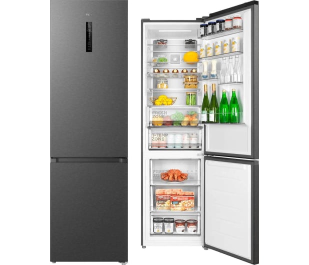 Lodówka TCL RC382BXC0EU Free Built-In No Frost 203cm Srebrna Komora Zero Do Obudowy 382L - 1349896 - zdjęcie